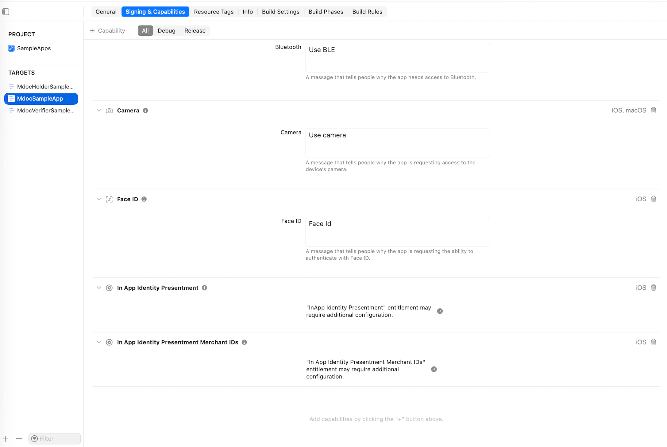 Identity Presentment capabilities